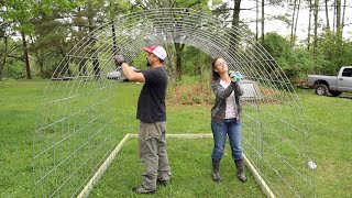 A HOOP COOP for our NEW CHICKENS [upl. by Venita782]