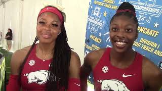 Arkansas Women Sweep Top Four Spots In NCAA 400m Final [upl. by Llemmart]