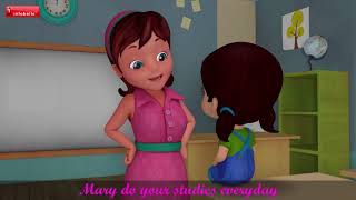 Doing Homework Daily  Good Habits Songs for Kids  Infobells [upl. by Derwin]