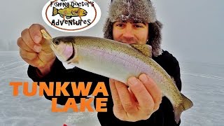 Tunkwa Lake BC Ice Fishing Rainbow Trout [upl. by Allevon]