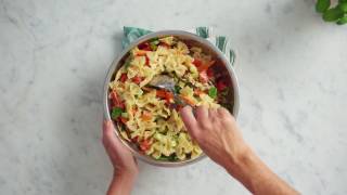 Barilla  How to cook Farfalle Pasta Salad with Fresh Tomatoes and Grilled Vegetables [upl. by Odnomyar]