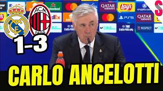 ⚽ CARLOS ANCELOTTI en Rueda de prensa REAL MADRID 13 AC MILAN  UEFA Champions League [upl. by Ynnohj]