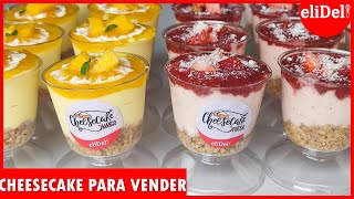 🤑CHEESECAKE para VENDER 2 sabores deliciosos 🍓FRESA y MANGO 🥭cómo hacer POSTRES para NEGOCIO [upl. by Verene]