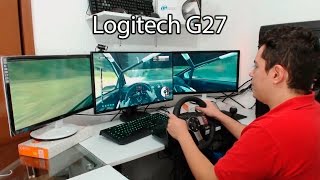 Logitech G27 Desempaque instalación y pruebas con 3 monitores en project Cars y Dirt 3 [upl. by Gideon]