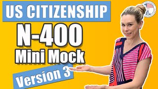 2024 US Citizenship Interview N400 Naturalization  MiniMock 03  USCitizenshipTestorg [upl. by Anoit]