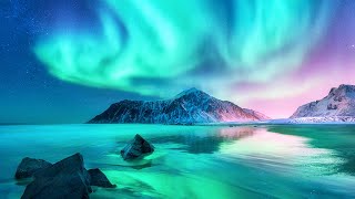 Aurora Borealis And Northern Lights  Relaxing Ambient Music for Sleep Study amp Stress Relief [upl. by Rosalynd]