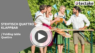 Produktvideo Stehtisch Quattro klappbar  tectake [upl. by Boynton]