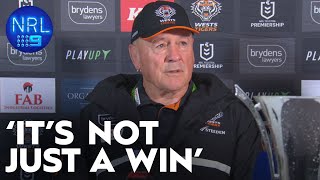 Tigers cause MASSIVE boilover against the Panthers NRL Presser  NRL on Nine [upl. by Brawley]