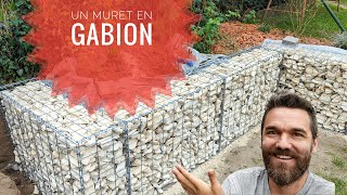 je fais un muret en gabion  expliqué en détail [upl. by Cohette]