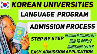 How to Apply for Korea University Language Program Admission process Apply nowmoving to Korea [upl. by Pich]