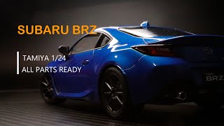 Building a SUBARU BRZ ZD8TAMIYA 124 Part 04 All parts ready [upl. by Kciregor]