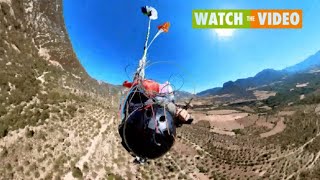 Paraglider narrowly avoids death after parachute fails to open [upl. by Aihsetan]