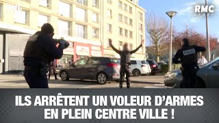 Une arrestation en pleine rue dun voleur darmes [upl. by Dobson]