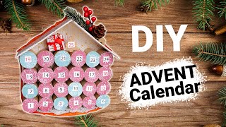 DIY 🏠🎄ADVENT HOUSE Calendar  Christmas Crafts  Toilet Paper Roll Advent Making [upl. by Noiztneb]