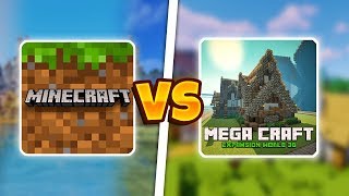 MINECRAFT POCKET EDITION VS MEGA CRAFT  MCPE ПРОТИВ MEGA CRAFT [upl. by Philemon]