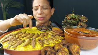 ASMR DELICIOUS KHICHDI AND FISH MUKBANG FOOD EATING SHOW [upl. by Enner]