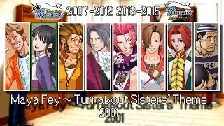 Outdated Ace Attorney All Defendant Themes 2016 [upl. by Seuqirdor899]