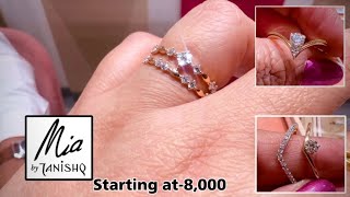 Latest V Shape Diamond Finger Ring Designs with Price Mia by TanishqDaily were RingsDeeya [upl. by Anelis915]