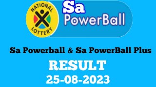 SA Powerball Results for Friday 25 August 2023  Powerball Plus Result [upl. by Etana]