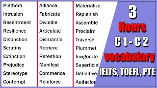 3 Hours of C1 and C2 Cambridge Advanced Vocabulary for IELTS TOEFL and PTE [upl. by Knowlton]