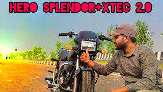 2024 ki Newly Updated  Splendor Plus Xtec 20 Black Colour  Detailed Review hero splendorxtec20 [upl. by Padriac73]