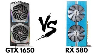 GTX 1650 vs RX 580  RX 580 vs GTX 1650  GTX 1650 Benchmarks  Comparison by HTech [upl. by Rollin318]