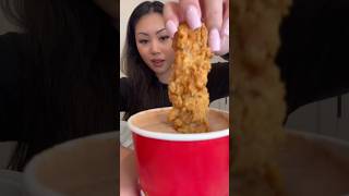 Raising canes 🩷 the crunch is insane 🤯 mukbang asmr youtubeshorts food foodie shorts [upl. by Atteval]