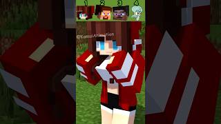 IS JJS SISTER DEALING WITH THE BLOCKS FASTEST  minecraftanimation minecraft [upl. by Inaluahek367]