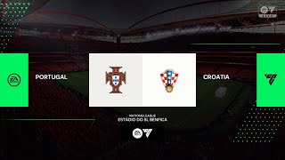 PORTUGAL vs CROATIA  Nations League qualifying round  FC 24 [upl. by Llerret]