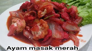 Resepi ayam masak merah ala2 Thai merah meriah [upl. by Eillek598]