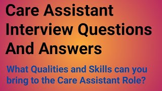 🇬🇧UK care home job interview questions and Answerscare Assistant interviewSenior care interviewUK [upl. by Winer602]