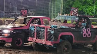 Zumbrota autocross 2024 heat race 1st amp 2nd Austin amp Ricky v8 4x4 trucks [upl. by Hesoj117]