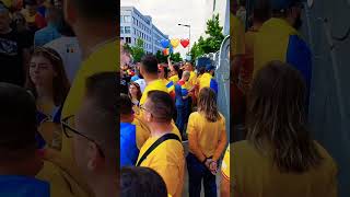 “Deșteaptăte Române” Cântat de mii de Români în Frankfurt euro2024 romania [upl. by Drahcir521]