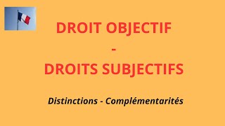 DROIT OBJECTIFDROITS SUBJECTIFS [upl. by Denman]