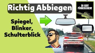 Beim Abbiegen nie wieder Fehler machen  Der korrekte Ablauf  Führerschein [upl. by Resee]