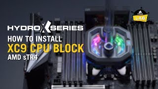 How To Install XC9 RGB CPU Water Block AMD sTR4  CORSAIR Hydro X Series [upl. by Romalda134]