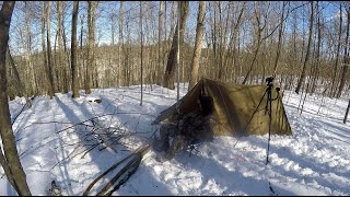 Camping in 7 degree weather PART 1 of 2 [upl. by Ahsieyt]