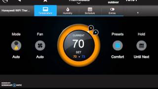 Honeywell Wii Thermostat Scheduling from Control4 [upl. by Outhe294]