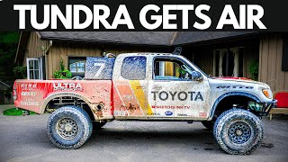 LONG TRAVEL TOYOTA TUNDRA HITS THE TRAILS DIRTBIKE TRACKS AND TIG WELDING EXHAUSTS [upl. by Outhe926]