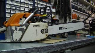 Stihl 048 Chainsaw Start Up amp a Visitor With His Hockey Shirt [upl. by Engeddi740]