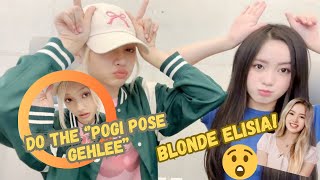 Gehlee pogi pose on weverse live blonde Elisia is coming  Gehlee amp Elisia weverse live [upl. by Netsyrc]