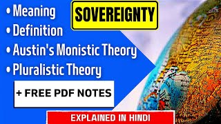 POLITICAL SCIENCE Meaning Definition of Sovereignty  Monistic amp Pluralistic Theories BA BA LLB [upl. by Acirretal]