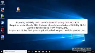 Running WildFly 14 Application Server on Windows 10 using JDK 11  Java 11 Support for Wildfly 14 [upl. by Duffie]