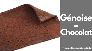 RECETTE de GÉNOISE au CHOCOLAT ULTRA SIMPLE Tous en cuisine avec Seb [upl. by Coniah]