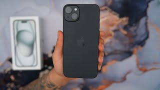 iPhone 15 Plus Black Unboxing amp Setup [upl. by Chaudoin]