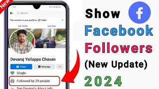 How to Show Followers on Facebook 2024  Facebook Followers Settings 2024 [upl. by Fayola657]