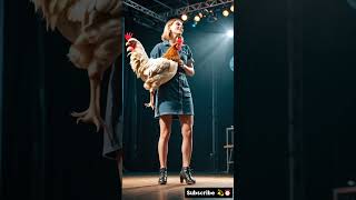 Woman performs fusion with hen on AGT AGT performance magic [upl. by Lifton814]