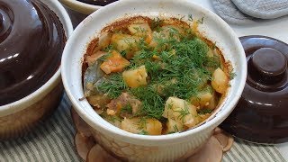 Жаркое со свининой в горшочках Вкусное ароматное жаркое подомашнему [upl. by Llerraf]