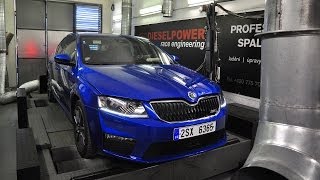 Skoda Octavia RS TSI 2013 on the dyno  real power test [upl. by Nilhtac]