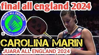 BADMINTON ALL ENGLAND 2024  CAROLINA MARIN VS AKANE YAMAGUCHI [upl. by Leuqram]